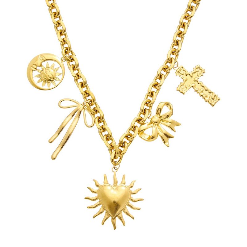 Petit Moments 18k Plated Stainless Steel Charm Necklace 50$